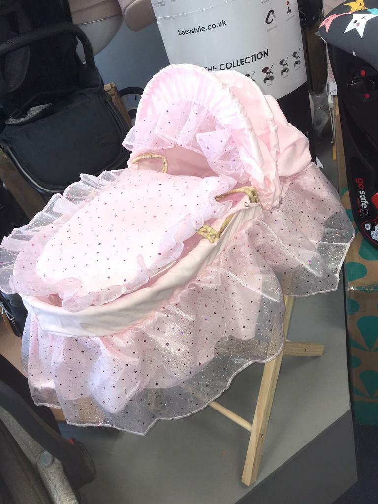 doll moses basket and stand